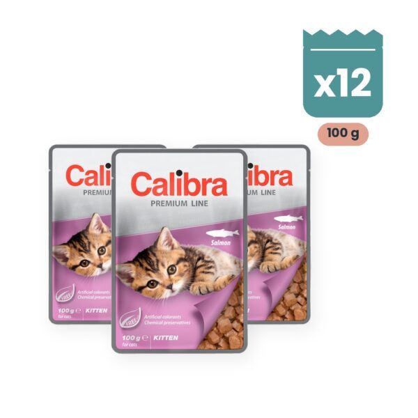 Calibra Cat Premium Kitten Salmón en Salsa para Gatitos Pack 12x100 g, imagen principal