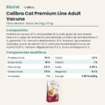 Ficha técnica de Calibra Cat Premium Line Adult Vacuno Pienso para Gatos: composición y componentes analíticos