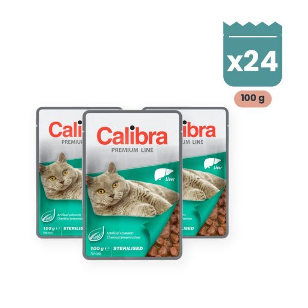 Calibra Cat Premium Sterilised Hígado en Salsa para Gatos Esterilizados Pack 24x100 g, imagen principal