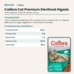 Ficha técnica de Calibra Cat Premium Sterilised Hígado en Salsa para Gatos Esterilizados Pack 24x100 g: composición y componentes analíticos