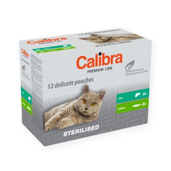 Calibra Cat Premium Sterilised Multipack Sobres para Gatos Esterilizados 12x100 g, imagen principal