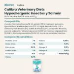 Ficha técnica de Calibra Dieta Veterinaria Hypoallergenic Insectos y Salmón para Perros en Lata Pack 6x400 g: composición y componentes analíticos