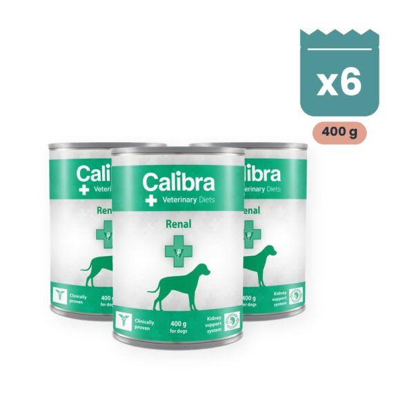 Calibra Dieta Veterinaria Renal para Perros en Lata Pack 6x400 g, imagen principal