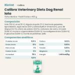 Ficha técnica de Calibra Dieta Veterinaria Renal para Perros en Lata Pack 6x400 g: composición y componentes analíticos