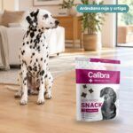 Perro junto a Calibra Dieta Veterinaria Snack Semihúmedo Urinary Care para Perros 120 g