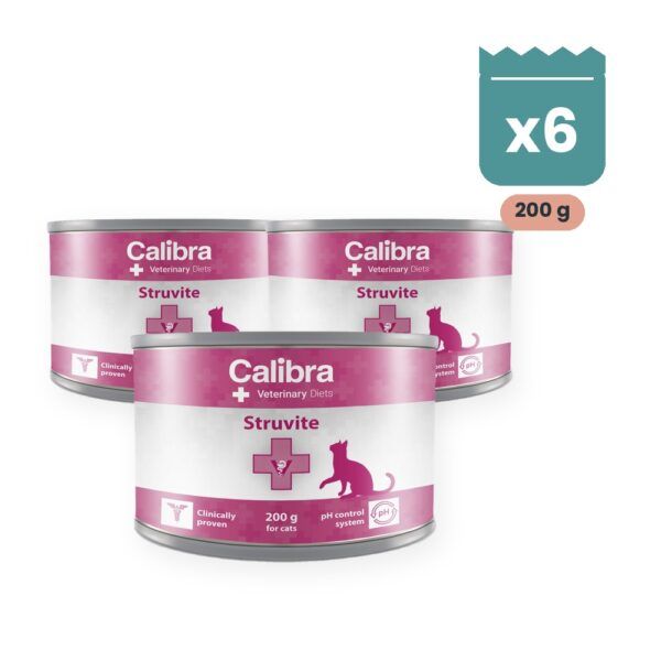 Calibra Dieta Veterinaria Struvite para Gatos en Lata Pack 6x200 g, imagen principal