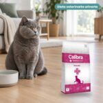 Gato junto a Calibra Veterinary Diets Cat Struvite de Calibra
