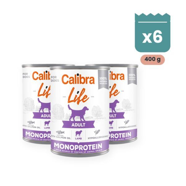 Calibra Dog Life Adult Cordero para Perros en Lata Pack 6x400 g, imagen principal