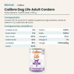 Ficha técnica de Calibra Dog Life Adult Cordero para Perros en Lata Pack 6x400 g: composición y componentes analíticos