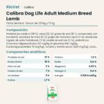 Ficha técnica de Calibra Dog Life Adult Medium Breed Cordero Pienso para Perros Adultos de Raza Mediana: composición y componentes analíticos