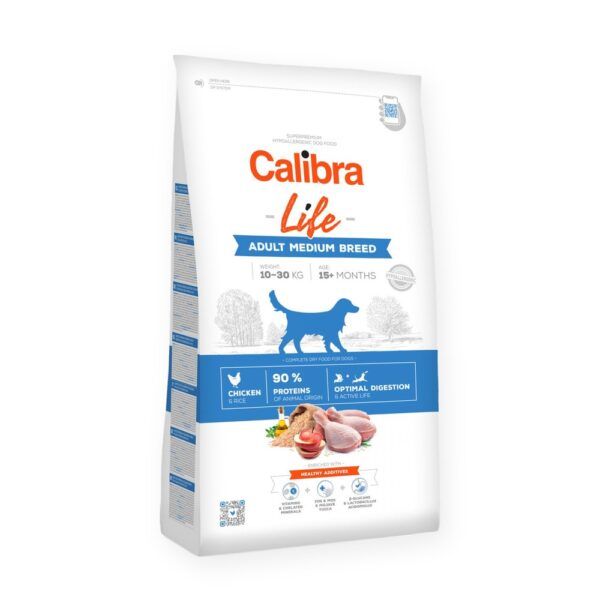 Calibra Dog Life Adult Medium Breed Pollo Pienso para Perros Adultos de Raza Mediana, imagen principal