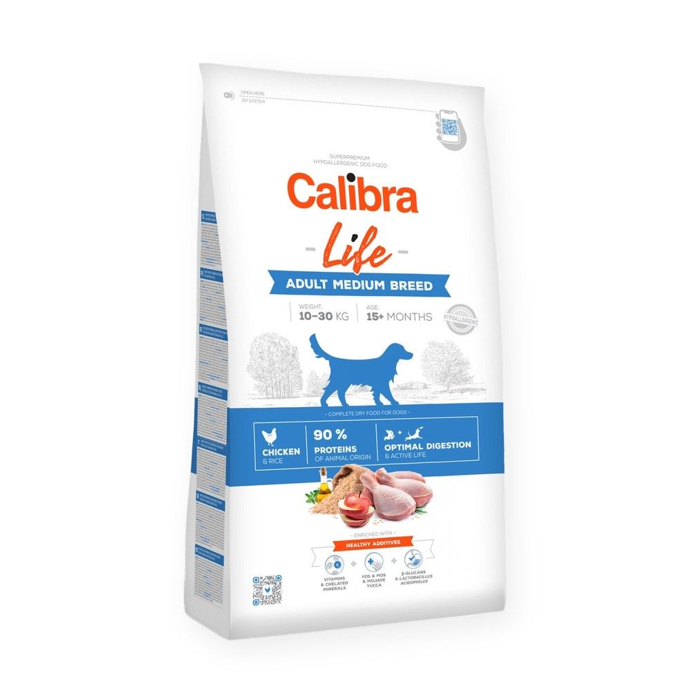 Calibra Dog Life Adult Medium Breed Pollo Pienso para Perros Adultos de Raza Mediana Calibra Dog Life Adult Medium Breed Pollo Pienso para Perros Adultos de Raza Mediana, imagen principal