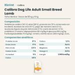 Ficha técnica de Calibra Dog Life Adult Small Breed Cordero Pienso para Perros Adultos de Raza Pequeña: composición y componentes analíticos
