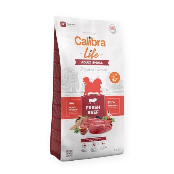 Calibra Dog Life Adult Small Ternera Fresca Pienso para Perros Adultos de Raza Pequeña, imagen principal