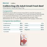 Ficha técnica de Calibra Dog Life Adult Small Ternera Fresca Pienso para Perros Adultos de Raza Pequeña: composición y componentes analíticos