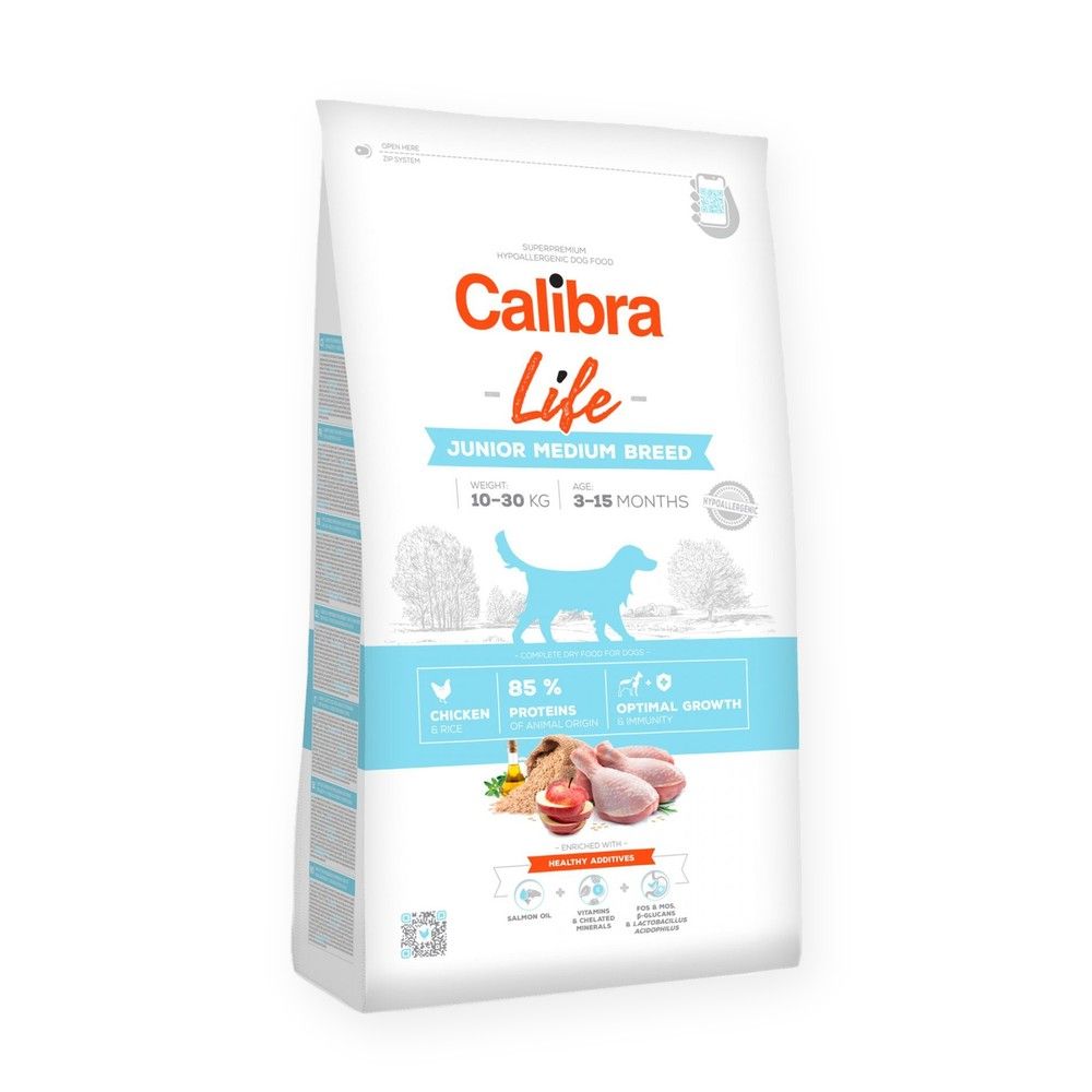 Calibra Dog Life Junior Medium Breed Pollo Pienso para Cachorros de Raza Mediana Calibra Dog Life Junior Medium Breed Pollo Pienso para Cachorros de Raza Mediana, imagen principal