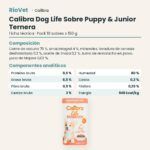 Ficha técnica de Calibra Dog Life Puppy & Junior Ternera Comida Húmeda para Cachorros en Sobre Pack 10x150 g: composición y componentes analíticos