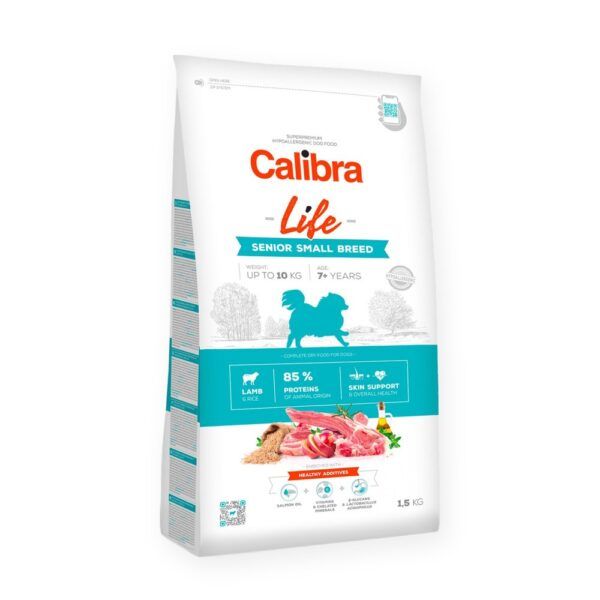 Calibra Dog Life Senior Small Breed Cordero Pienso para Perros Mayores de Raza Pequeña, imagen principal