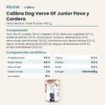 Ficha técnica de Calibra Dog Verve Junior Pavo y Cordero Sin Cereales para Cachorros en Lata Pack 6x400 g: composición y componentes analíticos