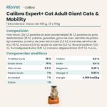 Ficha técnica de Calibra Expert+ Adult Giant Cats & Mobility Pienso para Gatos Grandes con Pato: composición y componentes analíticos