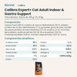 Ficha técnica de Calibra Expert+ Adult Indoor & Gastro Support Pienso para Gatos con Vacuno: composición y componentes analíticos