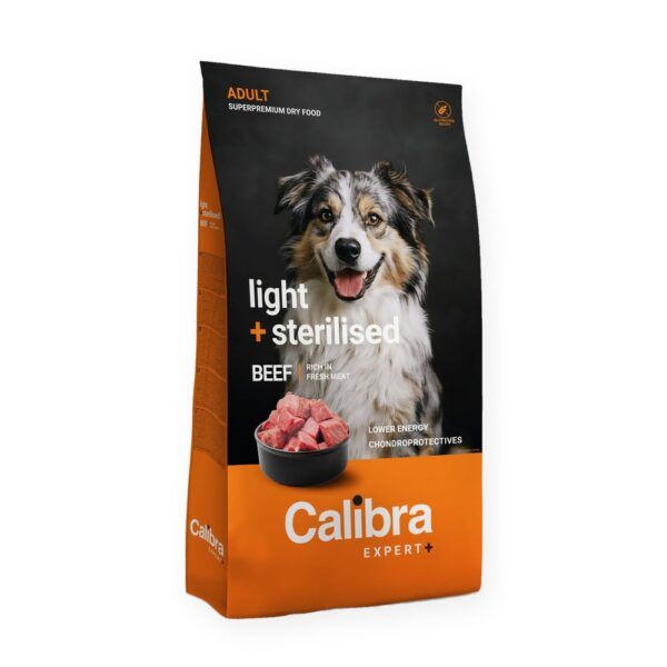 Calibra Expert+ Adult Light & Sterilised Pienso para Perros con Ternera, imagen principal