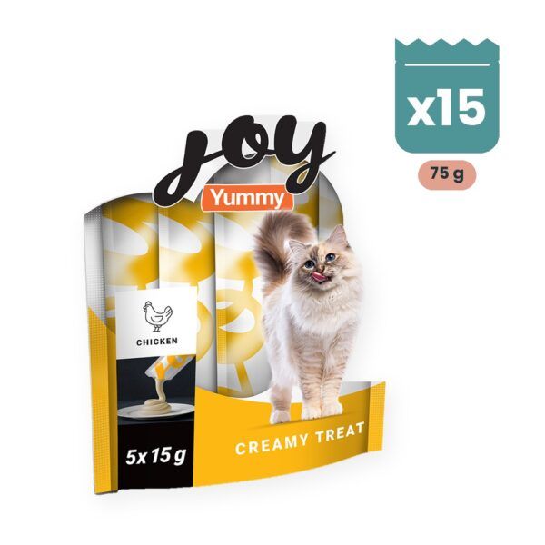 Calibra Joy Cat Yummy Pollo Snack Cremoso para Gatos Caja 15x75 g, imagen principal