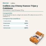 Ficha técnica de Calibra Joy Chewy Huesos de Tripa de Vacuno y Calabaza Snack Natural para Perros 30 uds 720 g: composición y componentes analíticos