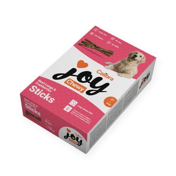 Calibra Joy Chewy Sticks de Pulmón de Vacuno y Arándanos Snack Natural para Perros 50 uds 700 g, imagen principal
