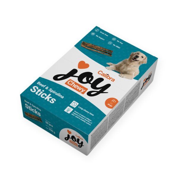 Calibra Joy Chewy Sticks de Vacuno y Espirulina Snack Natural para Perros 50 uds 700 g, imagen principal