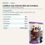 Ficha técnica de Calibra Joy Classic Bits de Cordero Snack para Perros: composición y componentes analíticos