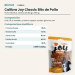 Ficha técnica de Calibra Joy Classic Bits de Pollo Snack para Perros: composición y componentes analíticos