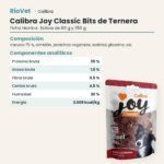 Ficha técnica de Calibra Joy Classic Bits de Ternera Snack para Perros: composición y componentes analíticos