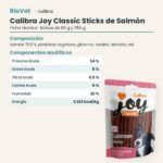 Ficha técnica de Calibra Joy Classic Sticks de Salmón Snack para Perros: composición y componentes analíticos