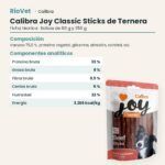 Ficha técnica de Calibra Joy Classic Sticks de Ternera: composición y componentes analíticos