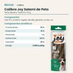 Ficha técnica de Calibra Joy Salami de Pato Snack para Perros Pack 20x30 g: composición y componentes analíticos