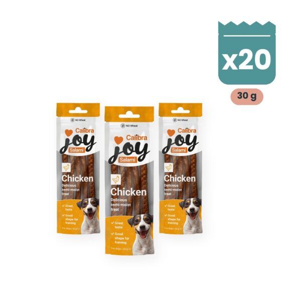 Calibra Joy Salami de Pollo Snack para Perros Pack 20x30 g, imagen principal