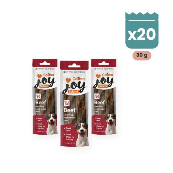 Calibra Joy Salami de Ternera Snack para Perros Pack 20x30 g, imagen principal