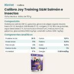 Ficha técnica de Calibra Joy Training S&M Salmón e Insectos Snack para Perros Pequeños y Medianos 150 g: composición y componentes analíticos
