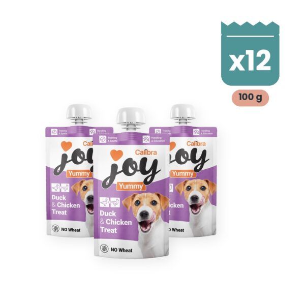 Calibra Joy Yummy Pato y Pollo Pasta para Lamer para Perros Pack 12x100 g, imagen principal