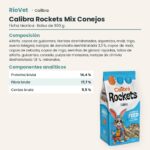 Ficha técnica de Calibra Rockets Mix Pienso para Conejos 900 g: composición y componentes analíticos