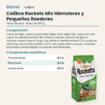 Ficha técnica de Calibra Rockets Mix Pienso para Hámsteres y Pequeños Roedores 900 g: composición y componentes analíticos