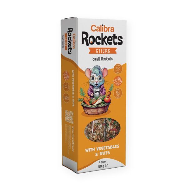 Calibra Rockets Sticks Verduras y Nueces Snack para Pequeños Roedores 120 g, imagen principal
