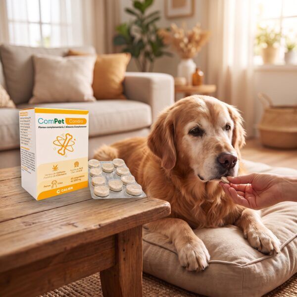 Calier Compet Condro Condroprotector En Comprimidos Para Perros en uso