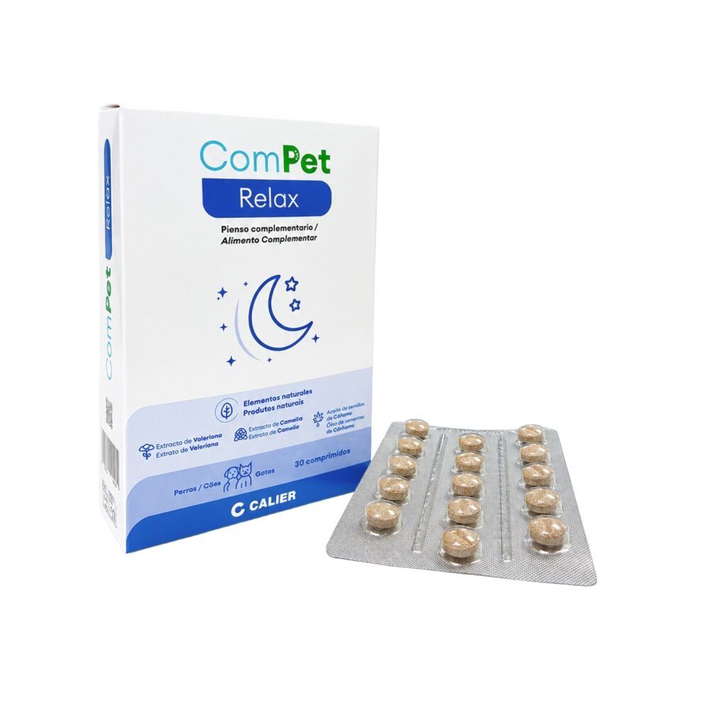 Calier Compet Relax Calmante Natural Perros Y Gatos 30 Comprimidos