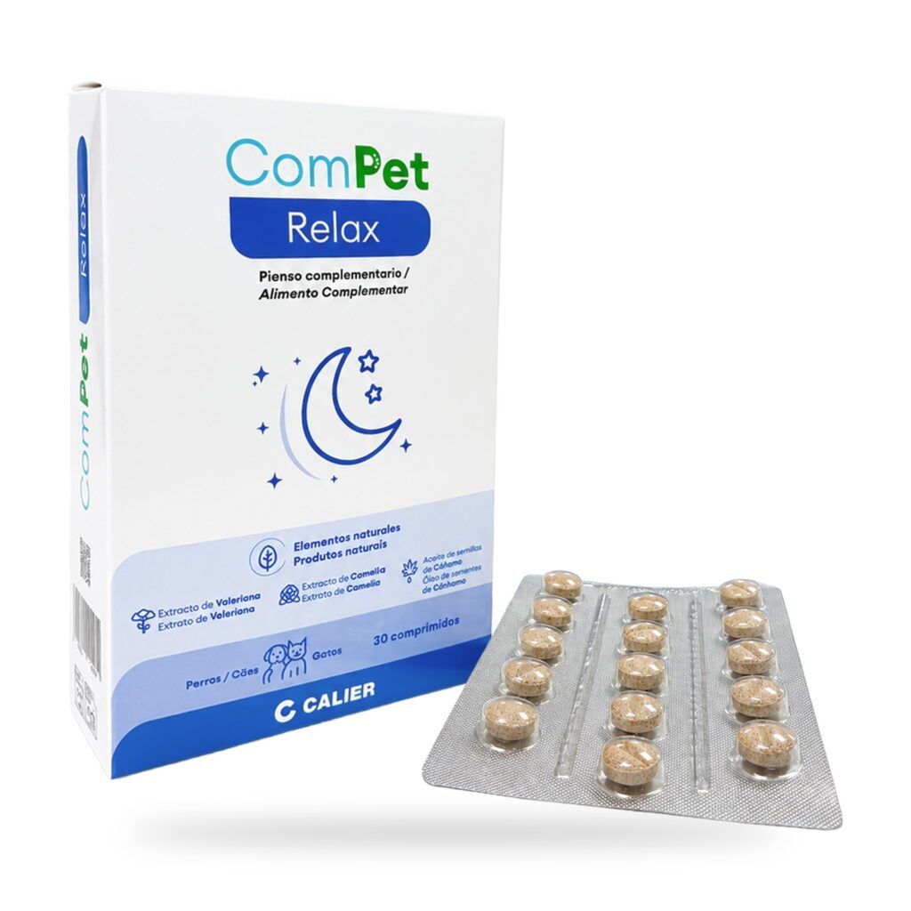 Calier Compet Relax Calmante Natural Perros Y Gatos 30 Comprimidos