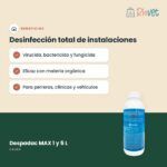 Beneficios de Calier Despadac MAX Desinfectante Amplio Espectro Instalaciones