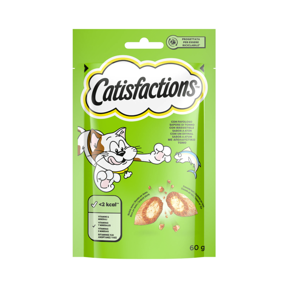 Catisfactions Snacks de Atún Para Gatos Pack Ahorro 6×60 Gr Catisfactions Snacks de Atún Para Gatos Pack Ahorro 6×60 Gr