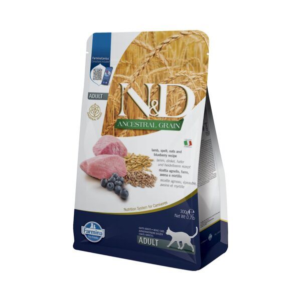 Farmina N&D Ancestral Grain Cordero y Arándanos Pienso para Gatos 300 Gr
