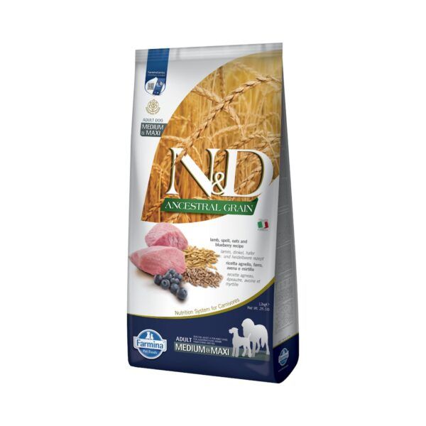 Farmina N&D Ancestral Grain Cordero y Arándanos Pienso para Perros Medianos y Grandes